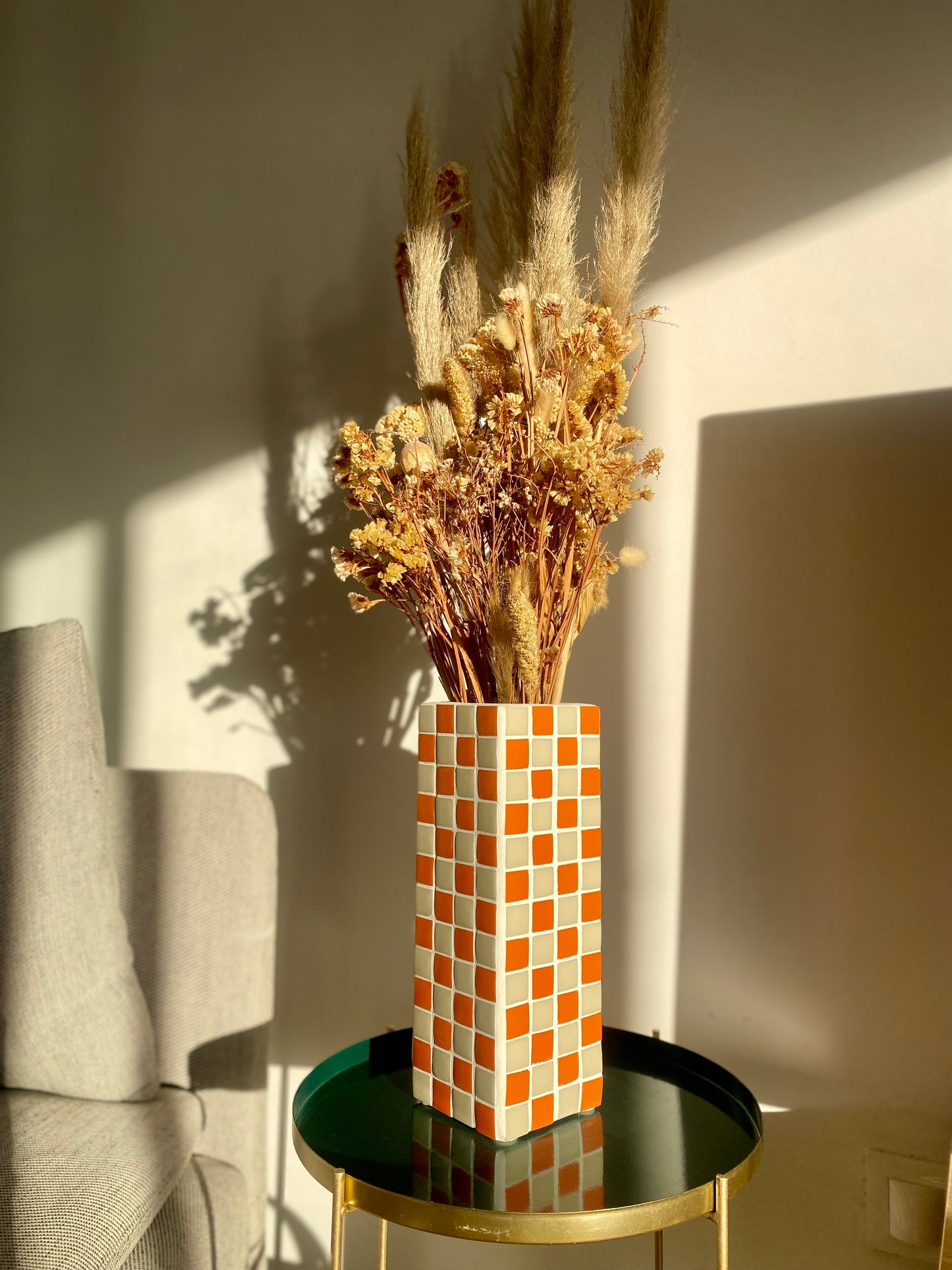 Vase Cache-pot SANREMO Orange et crème