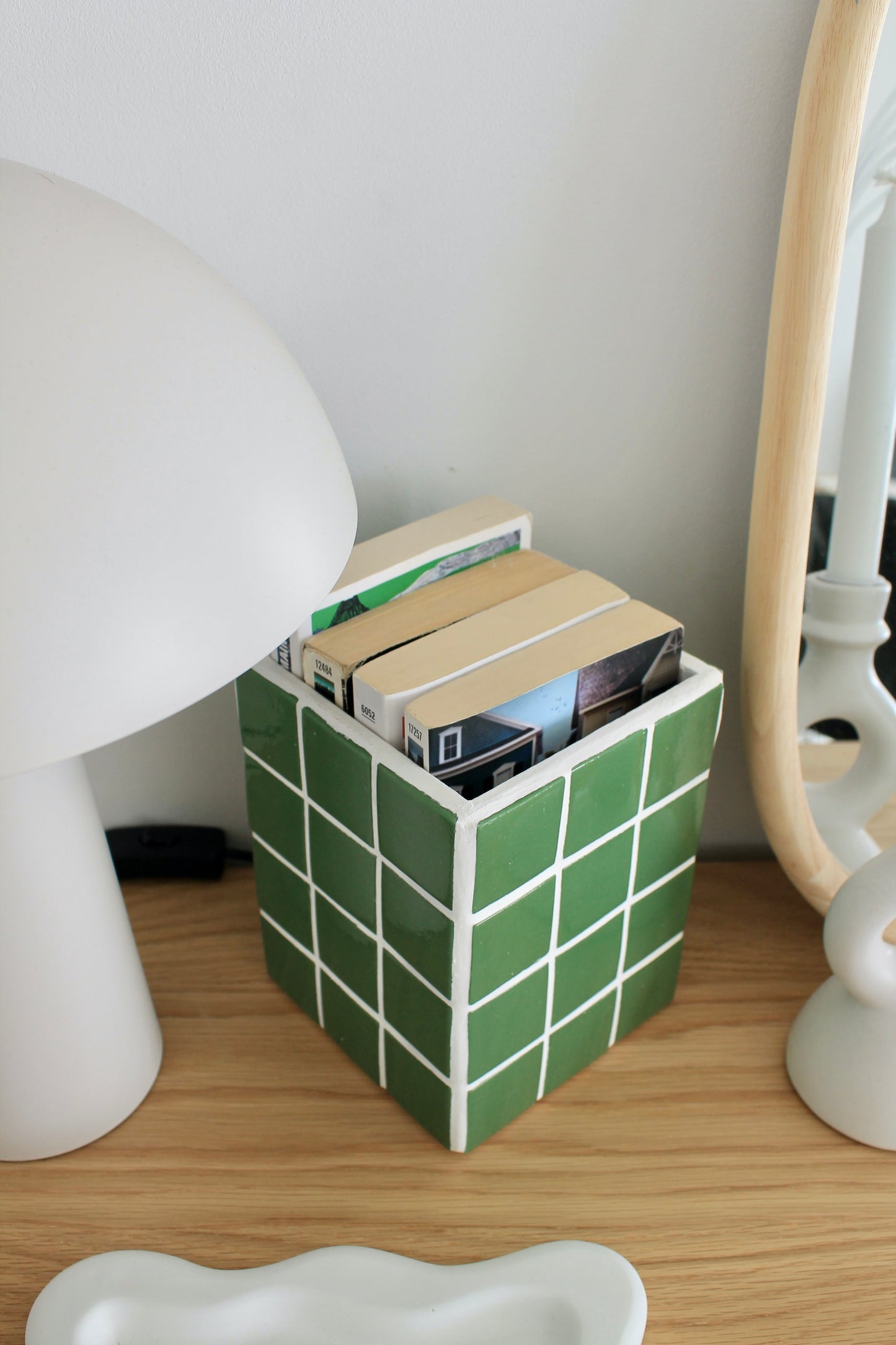 Boite/vase vert olive VENCE