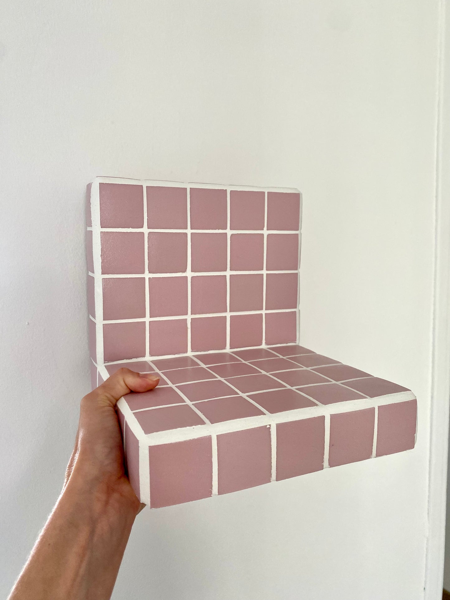 Etagère / Serre-livres en mosaïque sur mesure