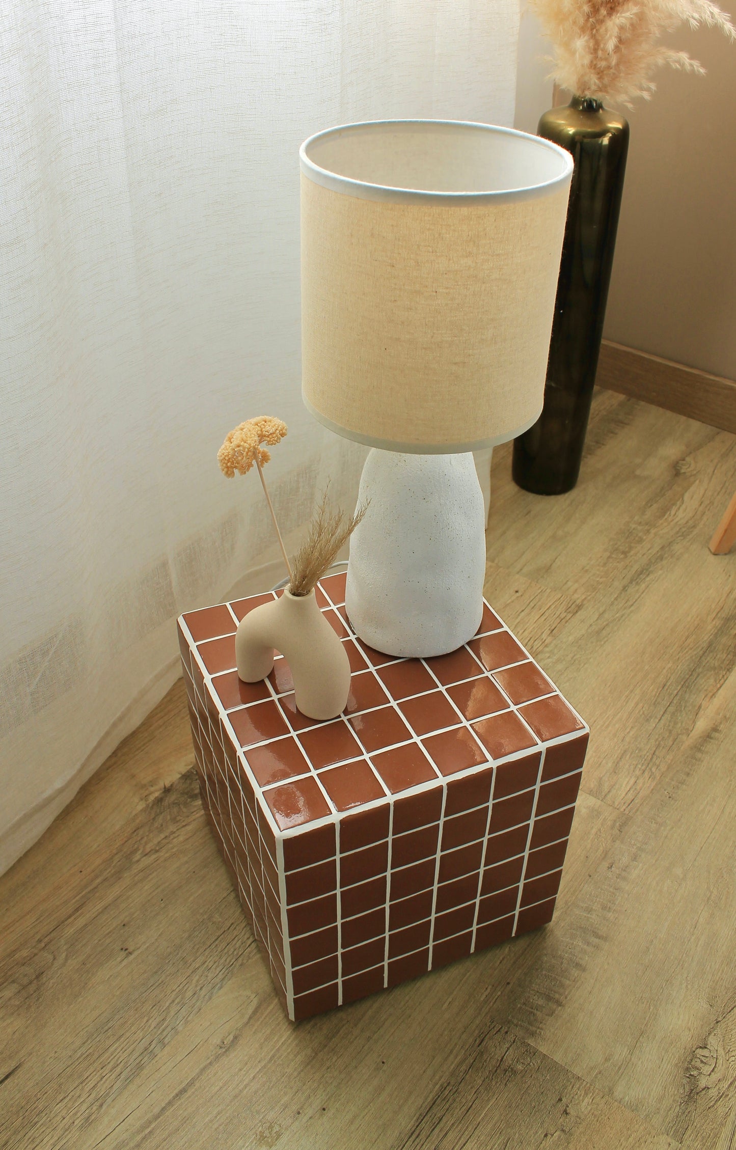 Cube en mosaïque caramel SIENNE