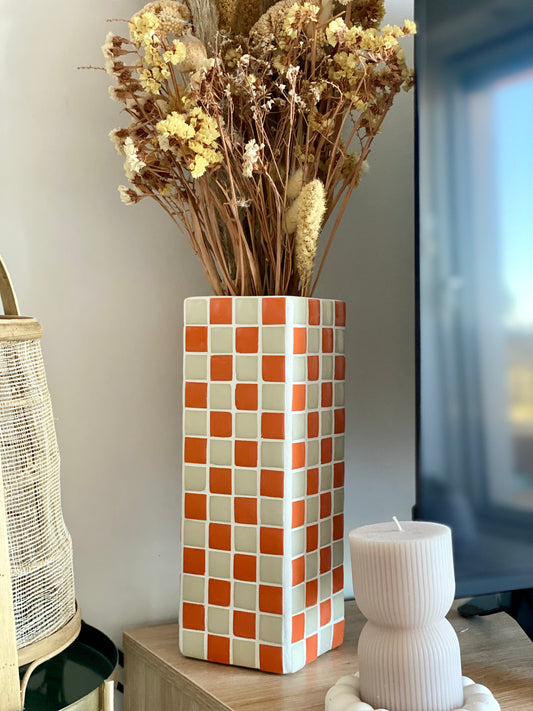 Vase Cache-pot SANREMO Orange et crème