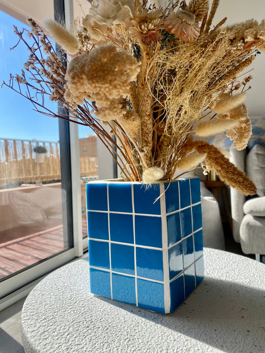 Boite/vase bleu OIA