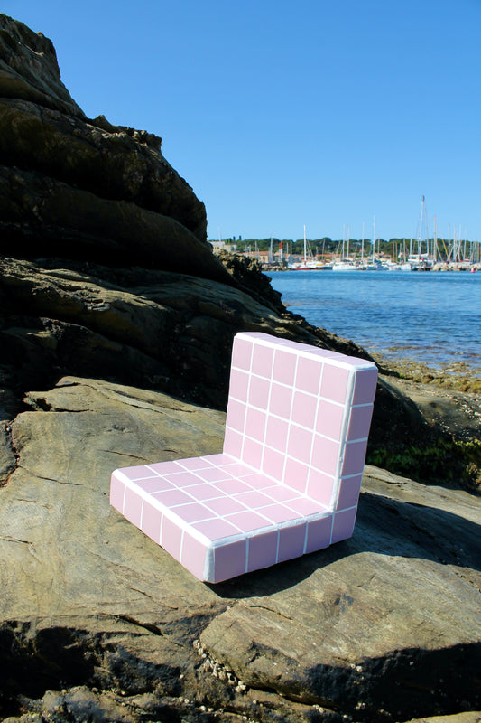Serre-livres / étagère rose BANDOL